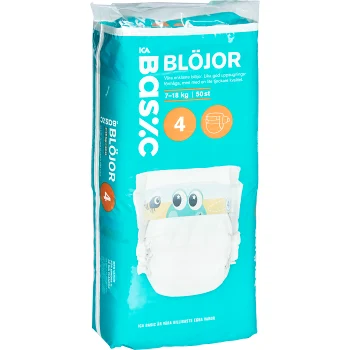 Blöjor 7-18kg 50-p ICA Basic.