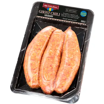 Färskkorv Ghost Chili 300g ICA Selection.