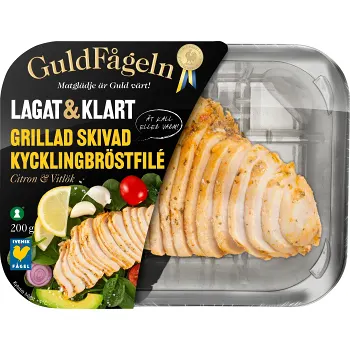 Kycklingbröstfilé grillad skivad 200g Guldfågeln.