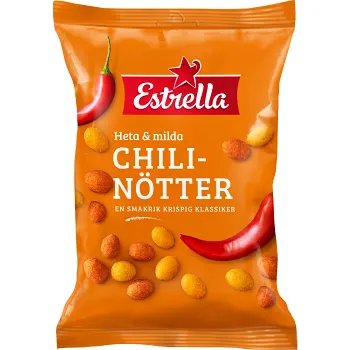 Snacks Chili nötter Heta &amp; milda 150g Estrella.