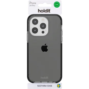 Skal iPh14 Pro Svart Transp. holdit.