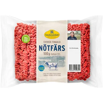 Nötfärs Färsk 12% 500g Smålandskött.