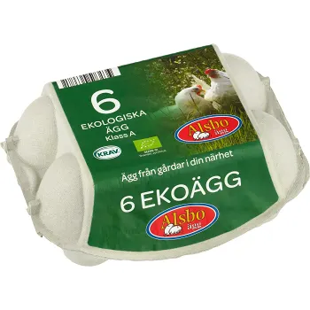 Ägg M/L Eko 6-pack Alsbo Ägg.