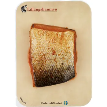Lax Varmrökt Dubbelfilé Bit ca 380g Lillängshamnens Fiskrökeri.