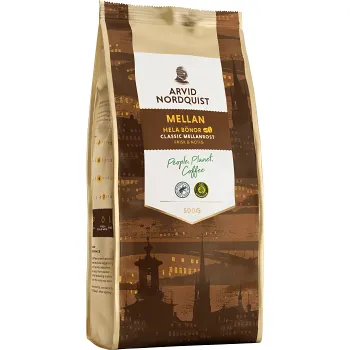 Kaffe Mellanrost Hela bönor 500g Arvid Nordquist.