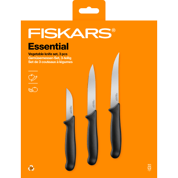Grönsaksknivar Essential 3set Fiskars.