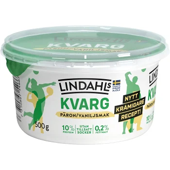 Kvarg Päron Vaniljsmak 0,2% 500g Lindahls.