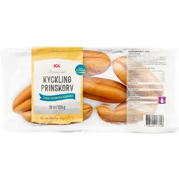 Kycklingprinskorv 325g ICA.