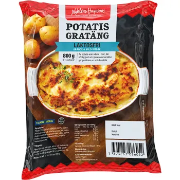 Potatisgratäng Laktosfri 800g Nyhléns Hugosons.