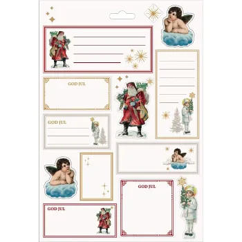 Juletiketter Stilla natt 12 st.