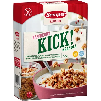 Kick Raspberry Glutenfri 375g Semper.