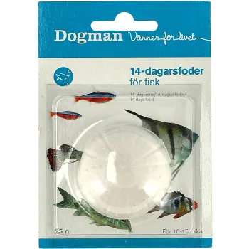 14-dagars foder för fisk 25g Dogman.
