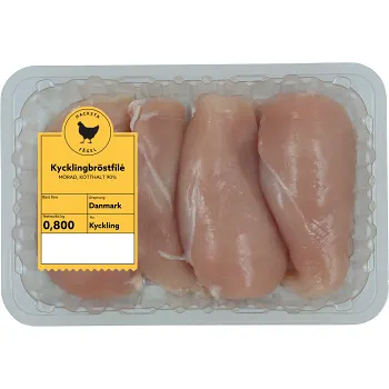 Kycklingbröstfilé 800g Hacksta Fågel.