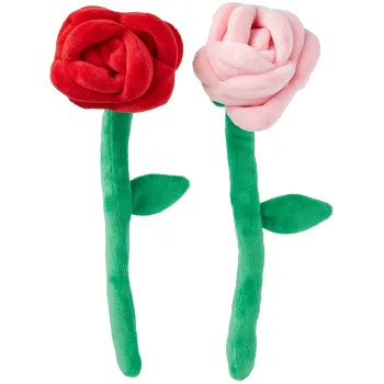 Plyschros röd/rosa sorterat 30cm ICA.