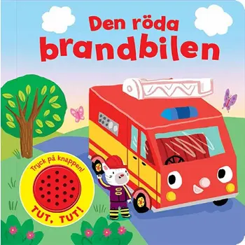 Den röda brandbilen.