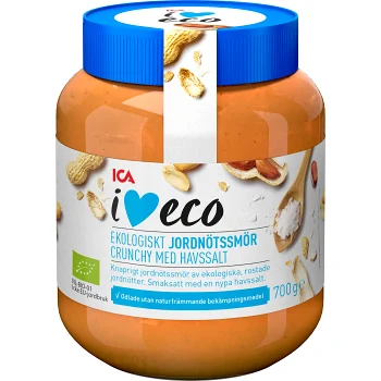 Jordnötssmör Crunchy 700g ICA I love eco.