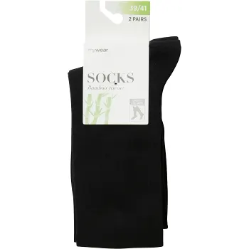 Knästrumpa 2p svart 39/41 mywear.