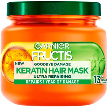 Inpackning Goodbye Damage Keratin 320ml Fructis.