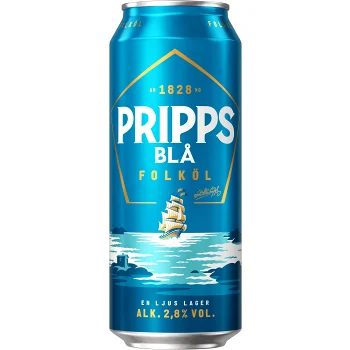 Öl 2,8% 50cl Pripps Blå.