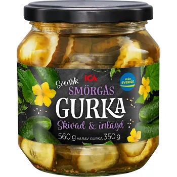 Svensk Smörgåsgurka 560g ICA.