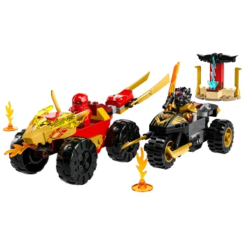 LEGO Ninjago Kais och Ras bil och motorcykelstrid 71789.