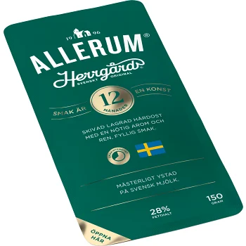 Herrgård lagrad skivad 28% 150g Allerum.