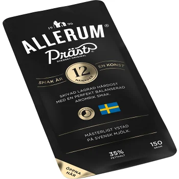 Präst lagrad skivad 35% 150g Allerum.