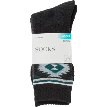 Socka 2p TERRY mön antracit 40/43 mywear.