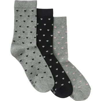 Strumpa Eko Hjärta Gråmelange stl 36-38 3-p ICA I love eco.