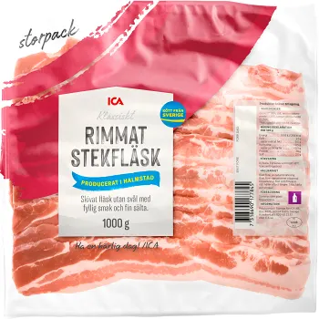 Stekfläsk Rimmat Skivat 1kg ICA.