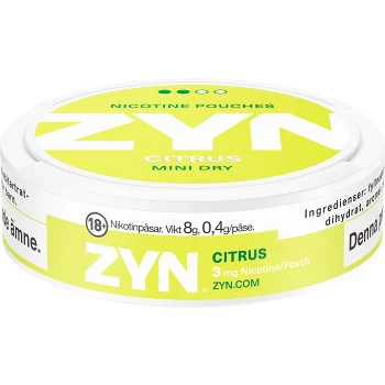 Nikotin utan tobak Mini Dry Citrus 1-p Zyn.