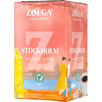 Bryggkaffe Mellanrost Stockholm 450g Zoegas.