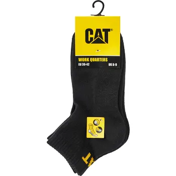 Arbetssocka 3p Work Quarters svart 39-42 CAT.