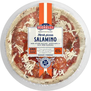 Pizza Salamino Färsk 420g Fiorelli.