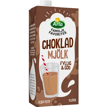 Chokladmjölk Familjefavoriter 0,5% 1l Arla®.