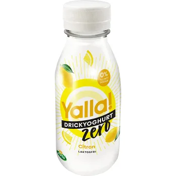 Drickyoghurt Citron Zero Laktosfri 0,3% 350ml Yalla®.