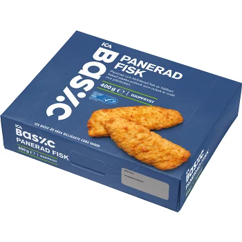 Alaska pollock panerad 400g ICA Basic.