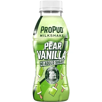 Proteinmilkshake ProPud Päron Vanilj 1,5% 330ml Njie.