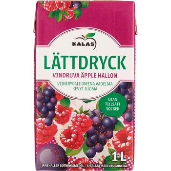 Måltidsdryck Hallon äpple 1L Kalas.
