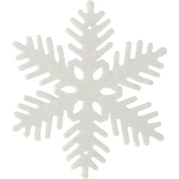 Hänge Snöflinga Vit 10cm 10-p Festive.