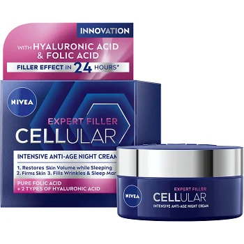 Nattkräm Hyaluron Cellular Filler Firming Night Cream 50ml Nivea.