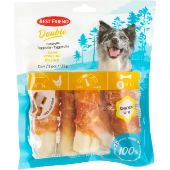 Hundtugg Dubbel tuggben kyc 135g Best friend.