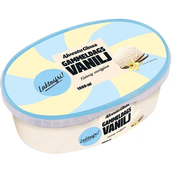 Glass Gammeldags Vanilj Laktosfri 1000ml Alvestaglass.