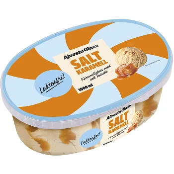 Glass Salt Karamell Laktosfri 1000ml Alvestaglass.