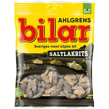 Godis Saltlaktris 130g Ahlgrens Bilar.