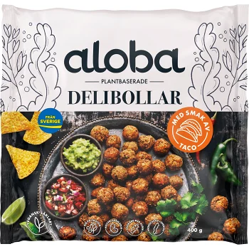 Plantbaserad Delibollar 400g Aloba.