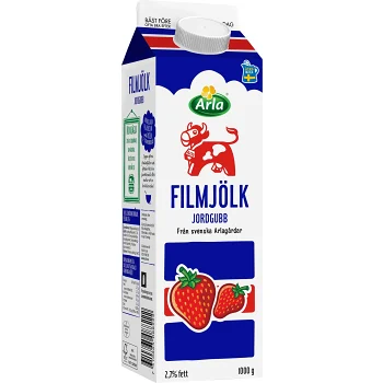 Filmjölk Jordgubb 2,7% 1000g Arla Ko®.