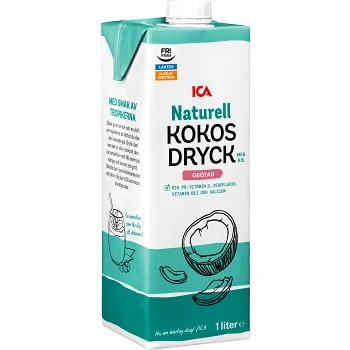 Kokosdryck Laktosfri 1l ICA.