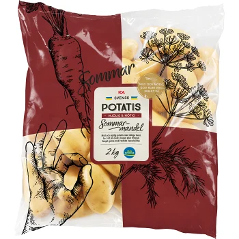 Sommarmandel potatis 2kg Klass 1 ICA.