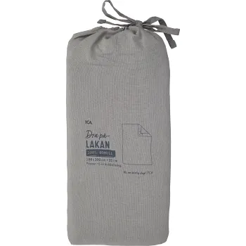 Lakan Alma Grå Dra-på Dubbel.